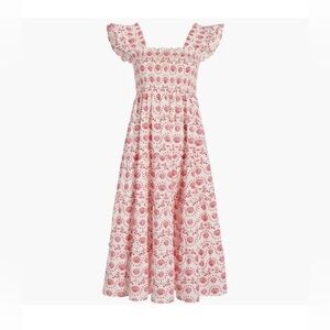 Hill House The Ellie Nap Midi Dress in Mermaid Shell Sz XXS